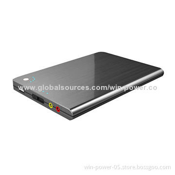Portable Battery Charger, 5,000mAh, Work for Cellphones, iPhone/iPod, Customized Logos Available